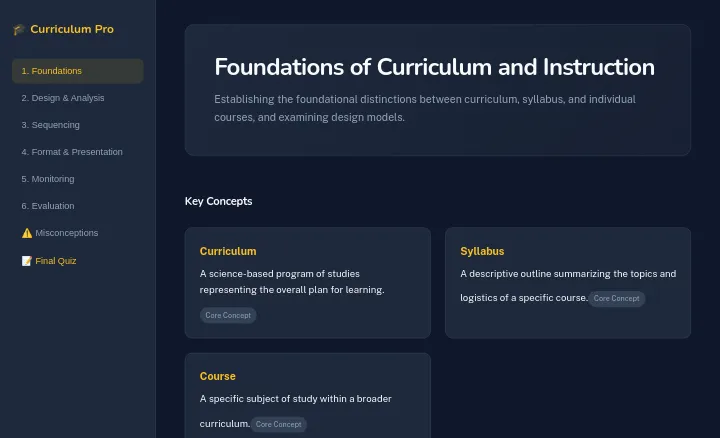 Curriculum and Instruction final